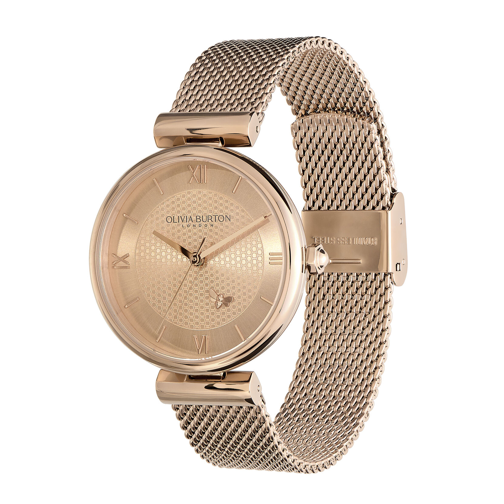 【完売】  36mm Minima Watch Mesh Gold Carnation T-Bar Bee 時計