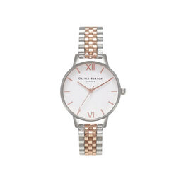  Midi Dial White Dial Rg & Silver Bracelet Watch 