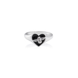 Love Bug Signet Ring Black & Silver L