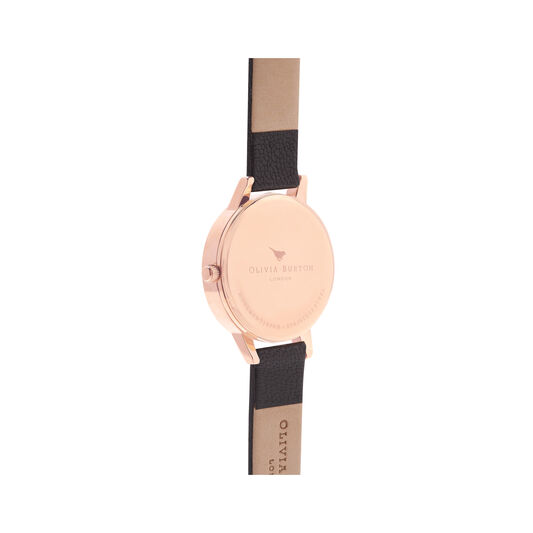 Midi Dial Black And Rose Gold Watch