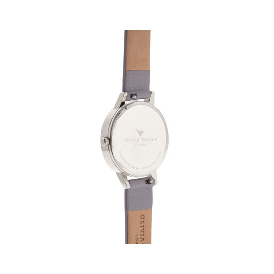 Midi Dial White Dial Grey Lilac Watch, Rose Gold & Silver