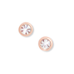 BeJewelled Classics Round Stud Earring Rose Gold