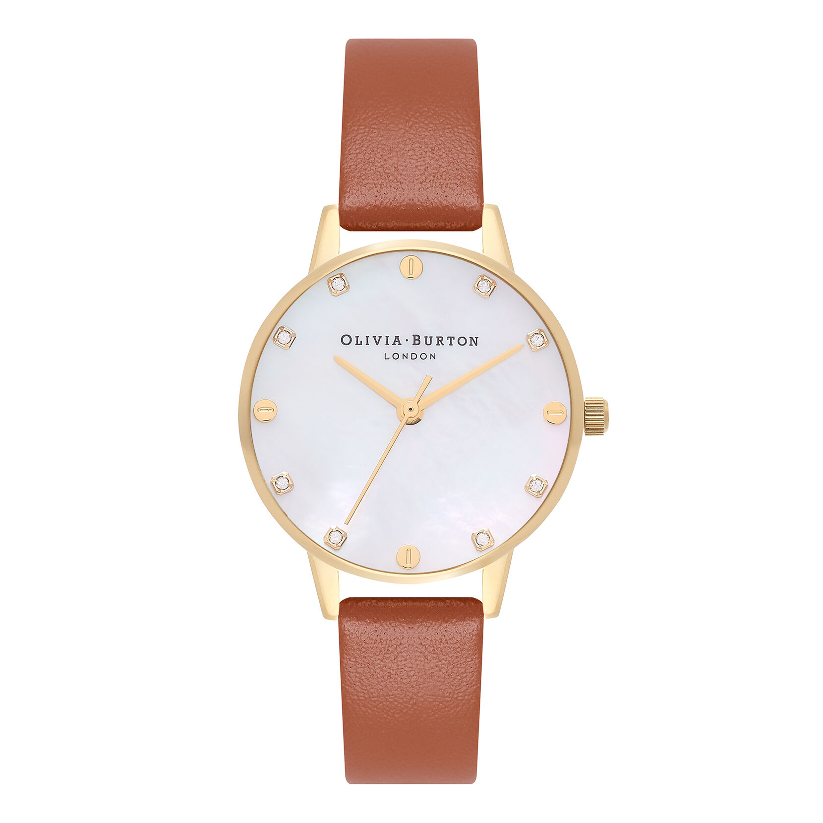 Classics 30mm Gold & Tan Leather Strap Watch