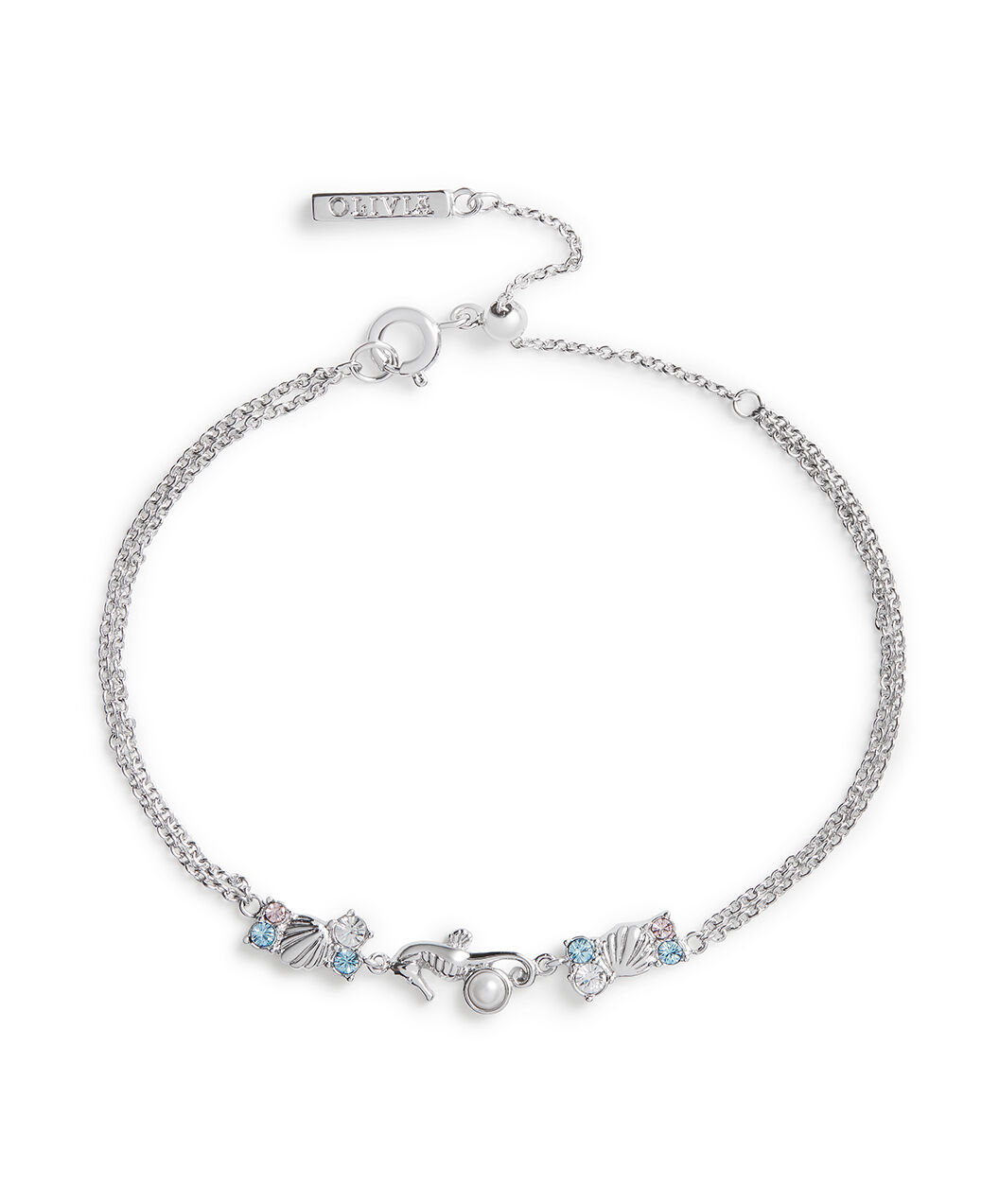 Seahorse Sparkle Silver Chain Bracelet Olivia Burton London