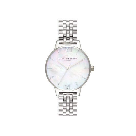 Mother of Pearl White Bracelet, Silver