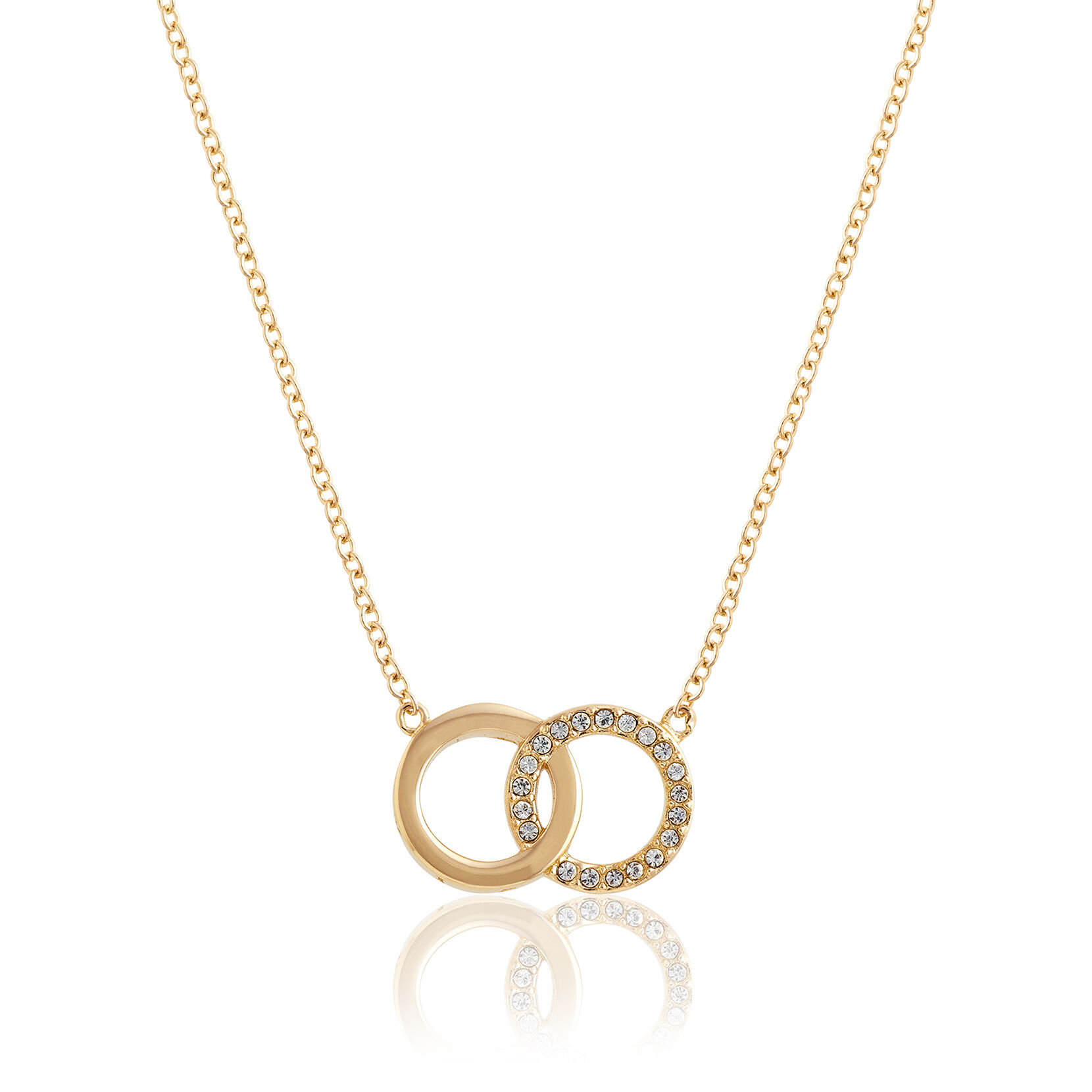 Classic Bejewelled Interlink Necklace Gold