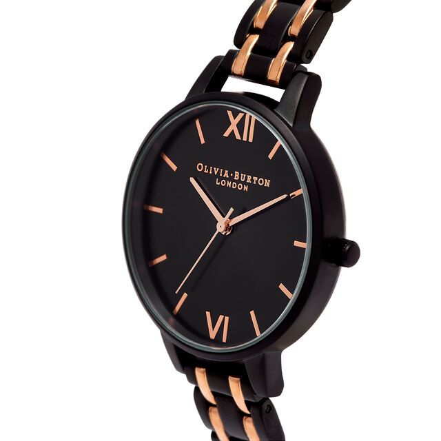 Demi Dial Black & Rose Gold Bracelet Watch