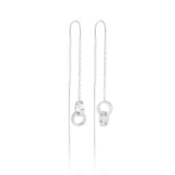 Interlink Threader Earings Silver