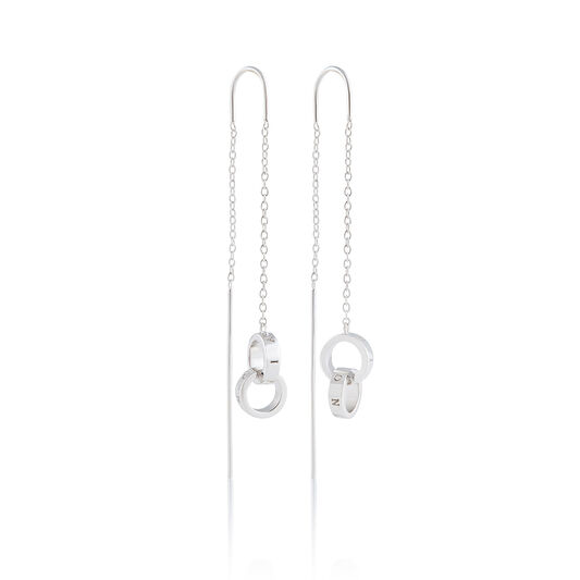 Interlink Threader Earings Silver