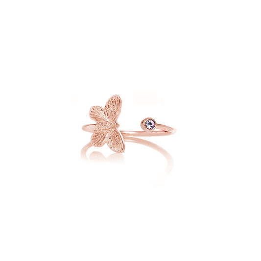 Bejewelled Butterfly Rose Gold & Rose Quartz