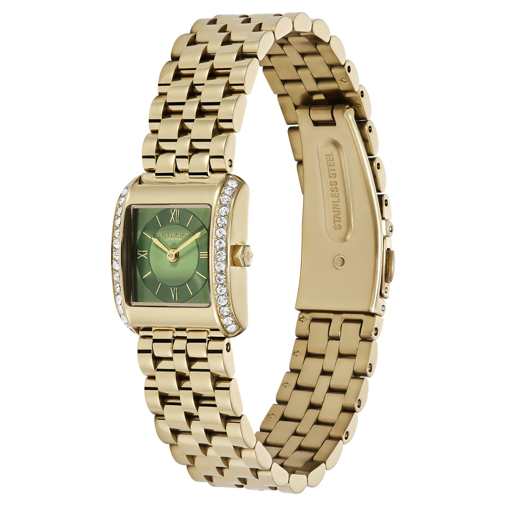 21mm Berkley Green & Gold Bracelet Watch