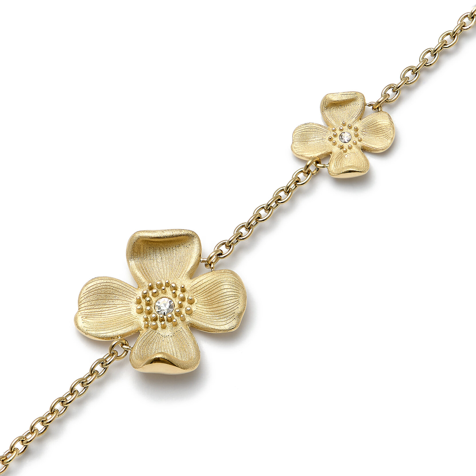 Dogwood Flower Gold Bracelet