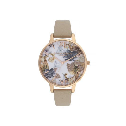 Marble Florals Big Dial Watch