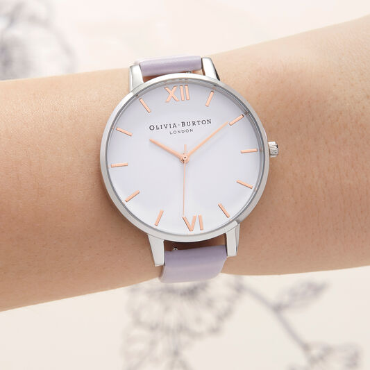 White Dial Parma Violet, Rose Gold & Silver