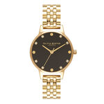 Midi Black Sunray Dial Gold Bracelet Watch
