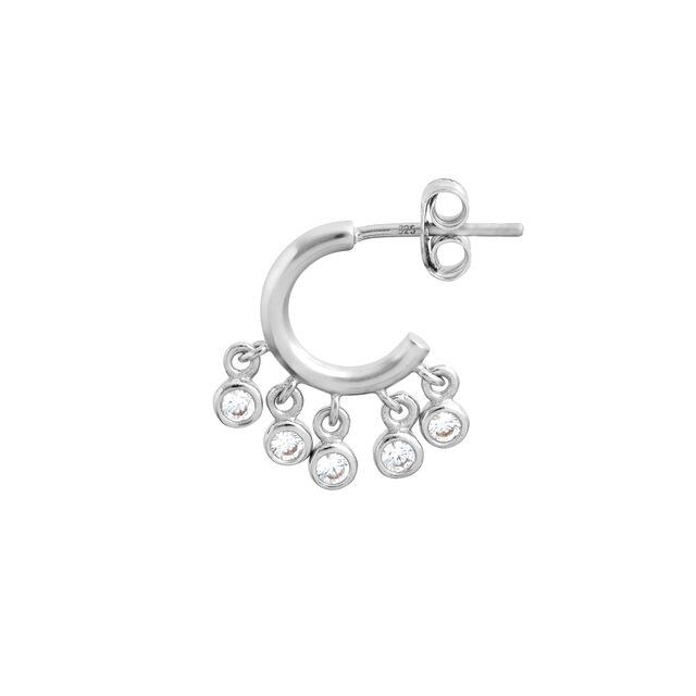 Classic Mini Shaker Silver Hoops
