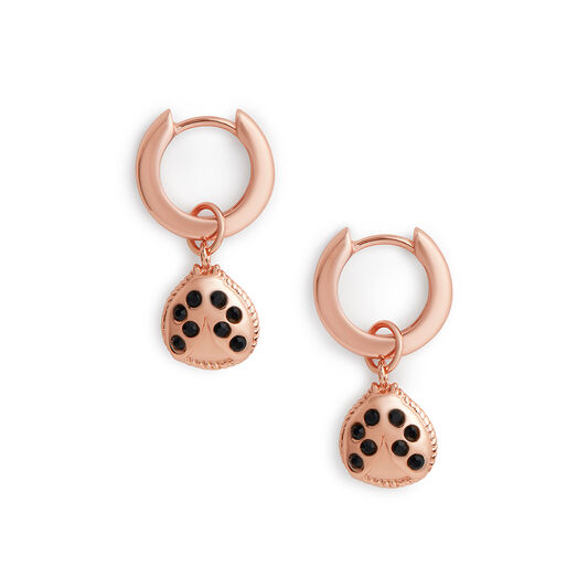 Ladybird Huggie Hoops Rose Gold