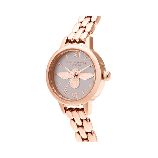 3D Bee, Blush Dial & Rose Gold Bracelet