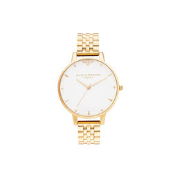 Queen Bee, White Dial & Gold Bracelet