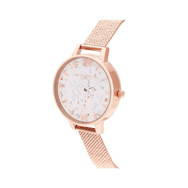 Celestial Rose Gold Mesh Watch