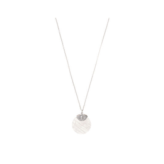 Semi Precious Necklace Silver & Rose Quartz