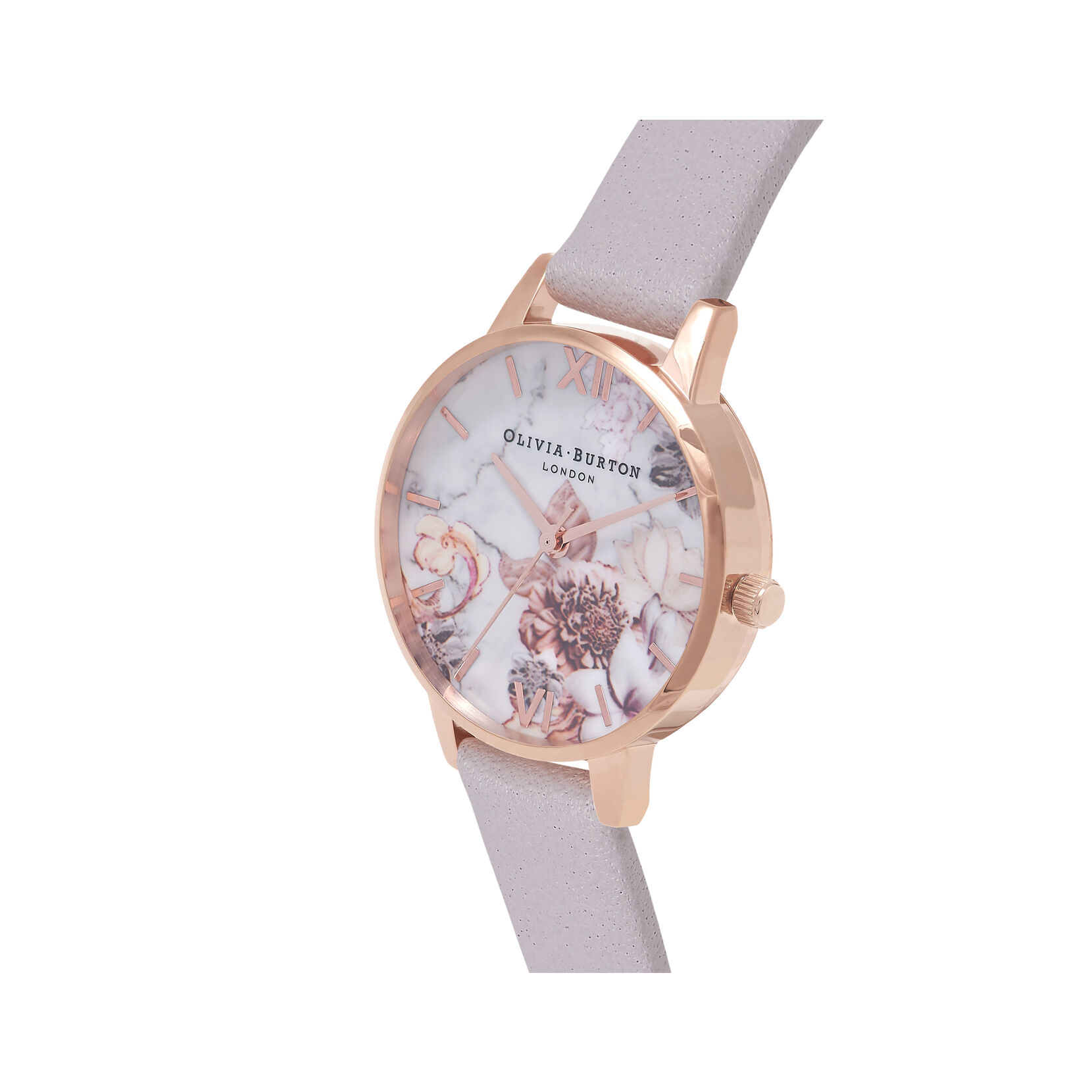 Marble Floral Lilac & Rose Gold Watch