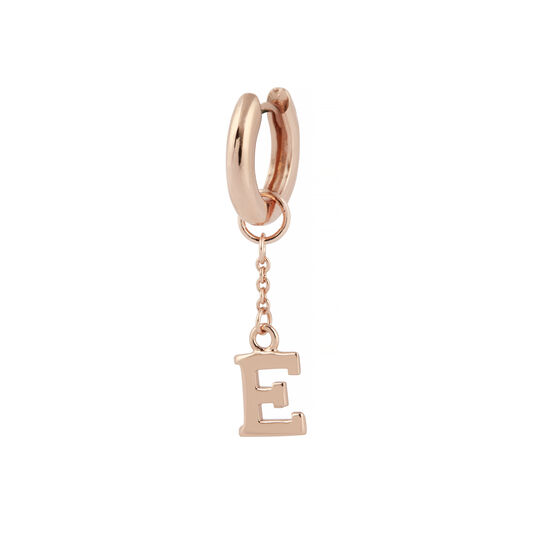 G Alphabet Huggie Charm Rose Gold