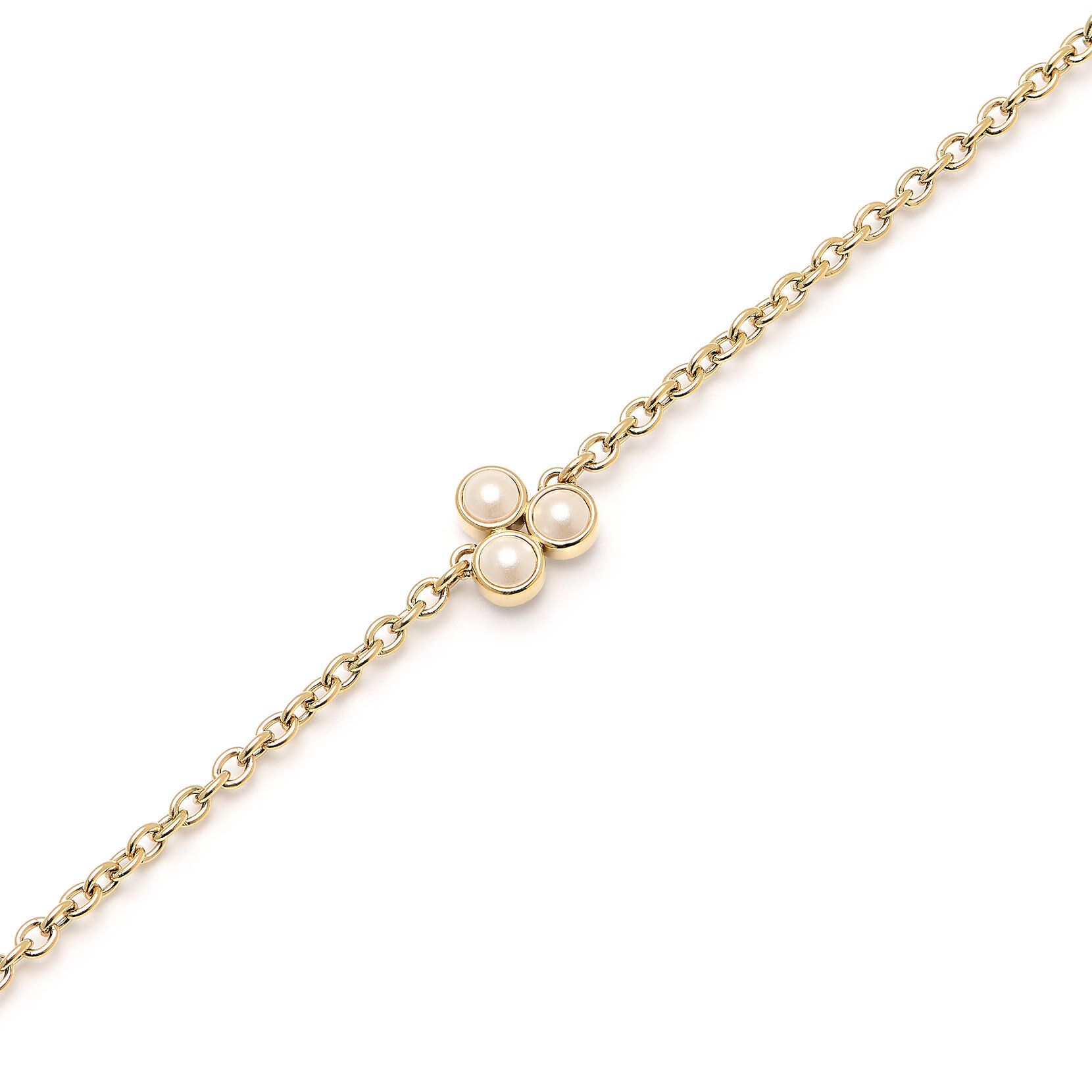 Pearl Cluster Gold Bracelet
