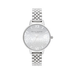 Bejewelled Lace  Silver Bracelet