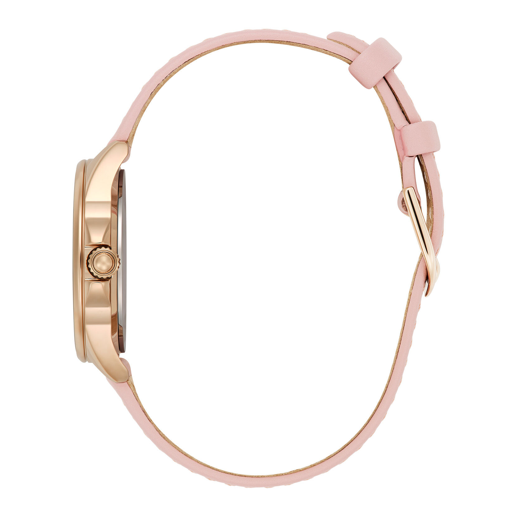 Signature 30mm Azure Rose Gold & Mellow Rose Leather Strap Watch