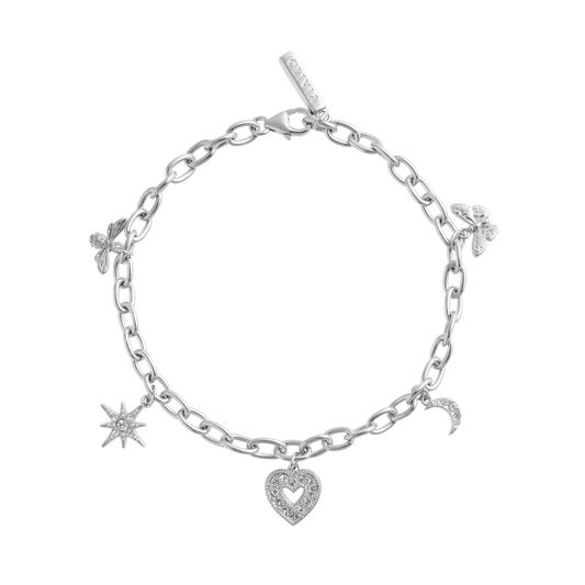Night Garden Silver Charm Bracelet M/L