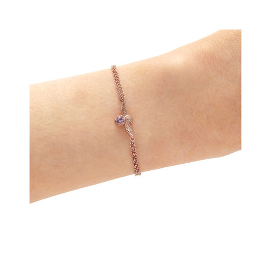 Bejewelled Bee Bracelet Rose Gold & Amethyst