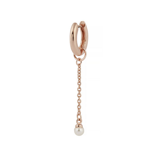 Pearl Drop Huggie Charm