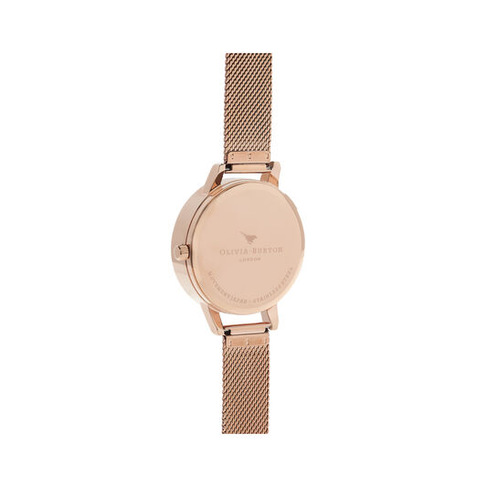 Watercolour Florals Rose Gold Mesh