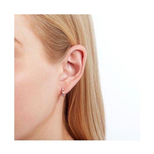 Under The Sea Bubble Huggie Hoops Rose Gold
