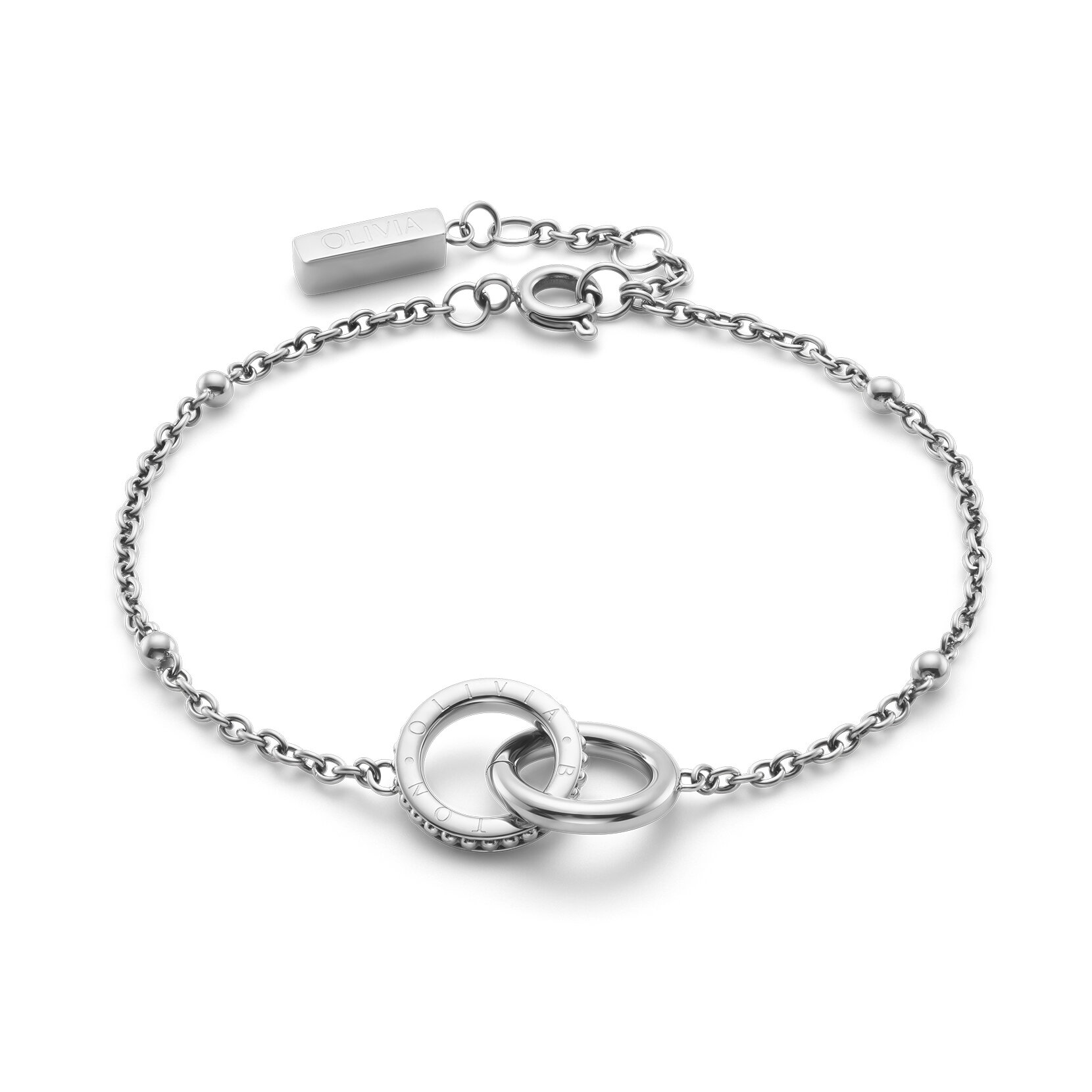 Amity Interlock Silver Tone Bracelet