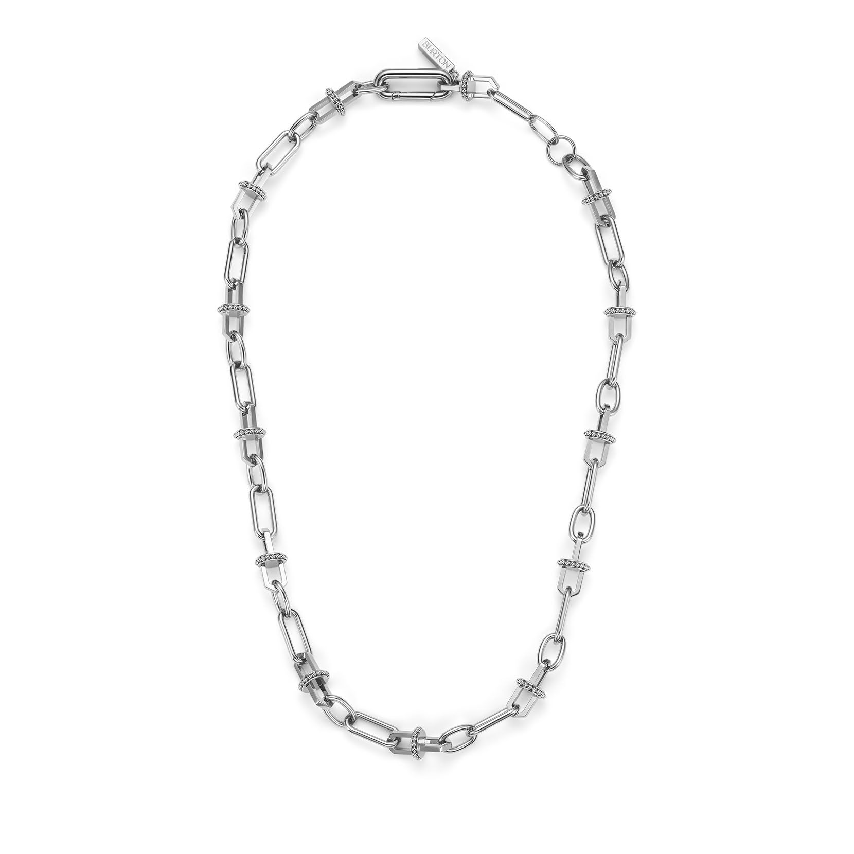 Trend Edition Mini Anchor Link Silver Tone Necklace | Olivia