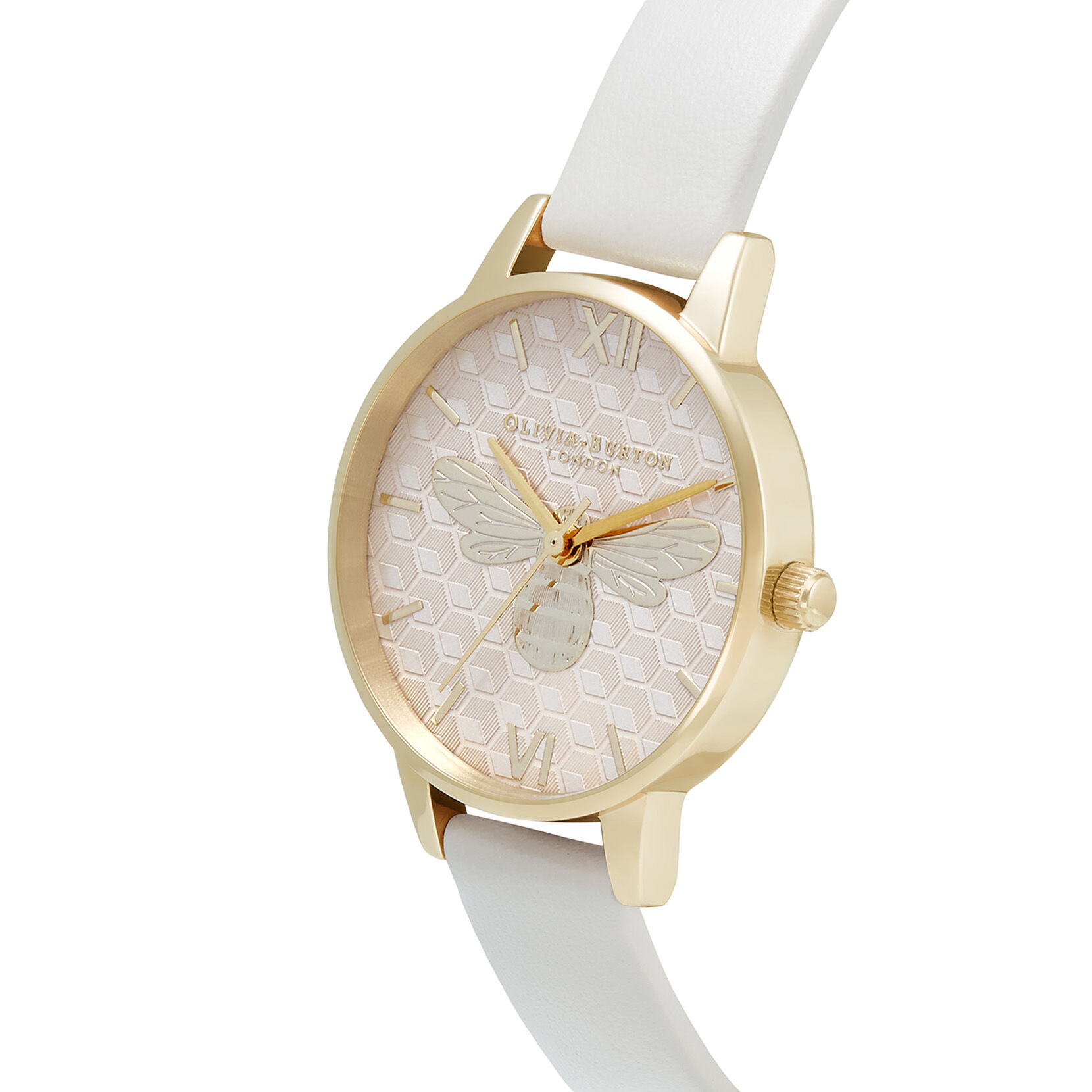 Honey Bee Midi Dial Gold & Cream Watch