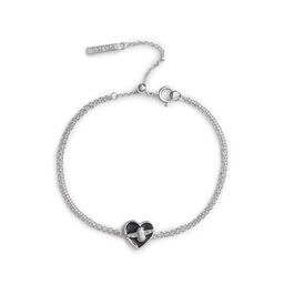 Love Bug Chain Bracelet Black & Silver
