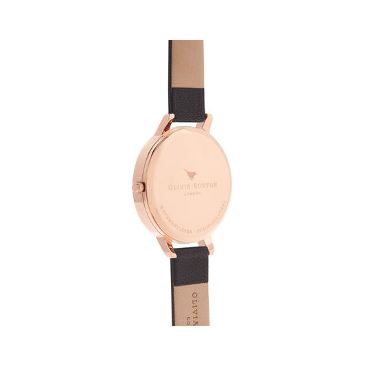 Signature Floral Black & Rose Gold Watch