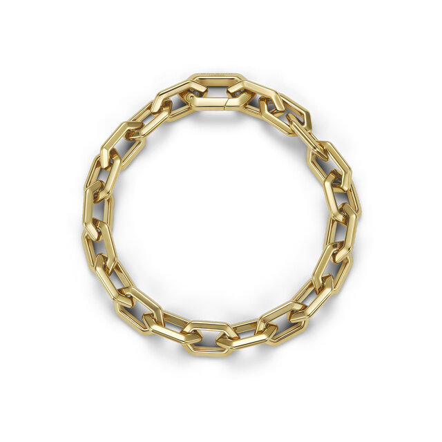 Honeycomb Geo Gold Plated Chain Link Bracelet