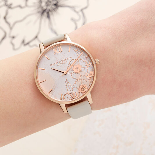 Abstract Florals Vegan Nude & Rose Gold
