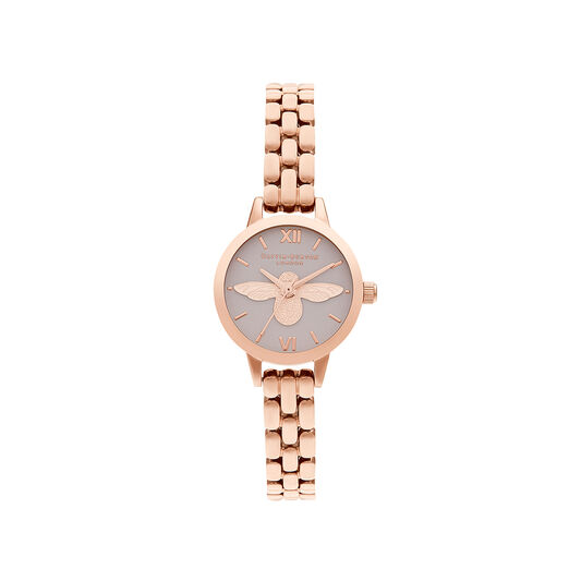 3D Bee, Blush Dial & Rose Gold Bracelet