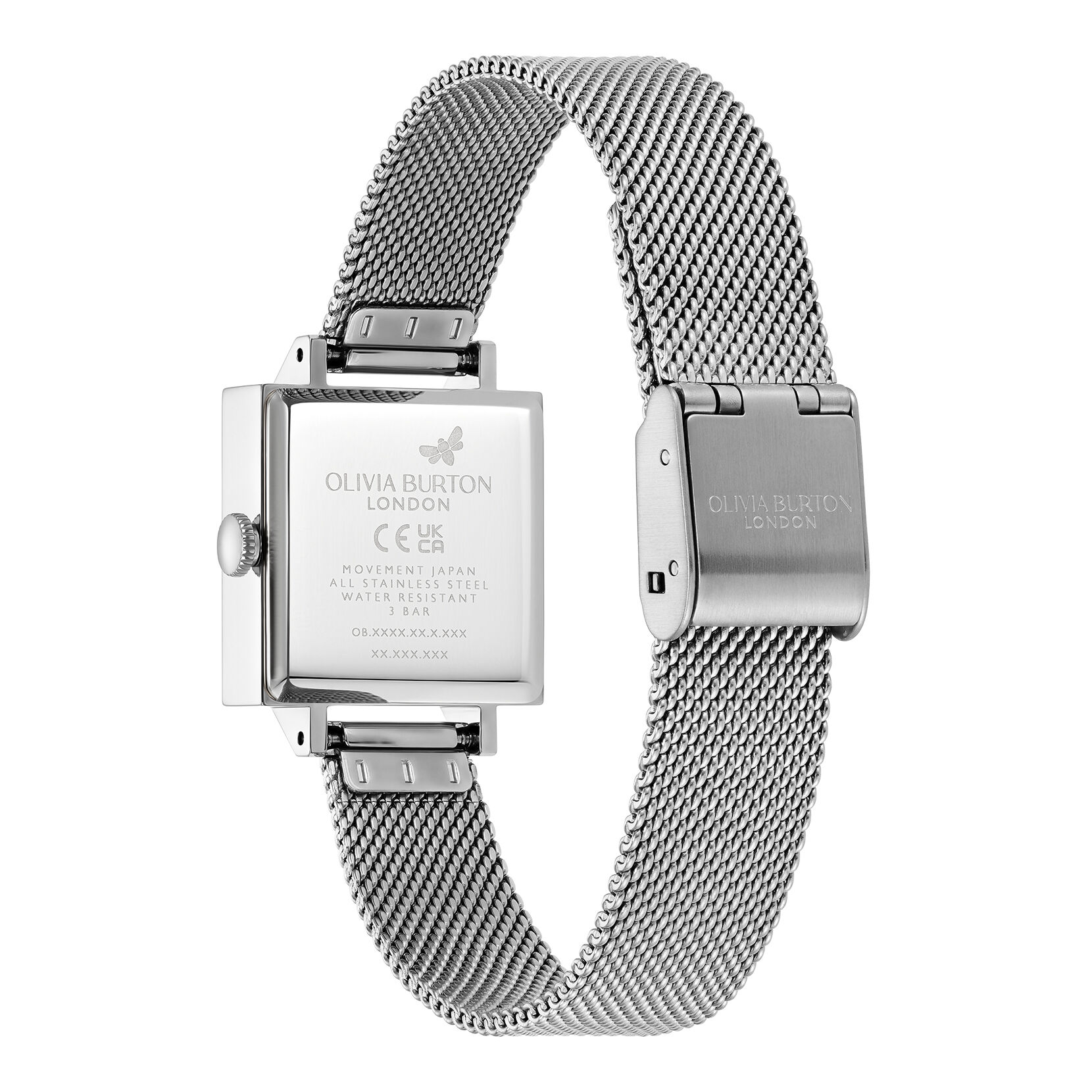 Olivia burton bee watch silver top