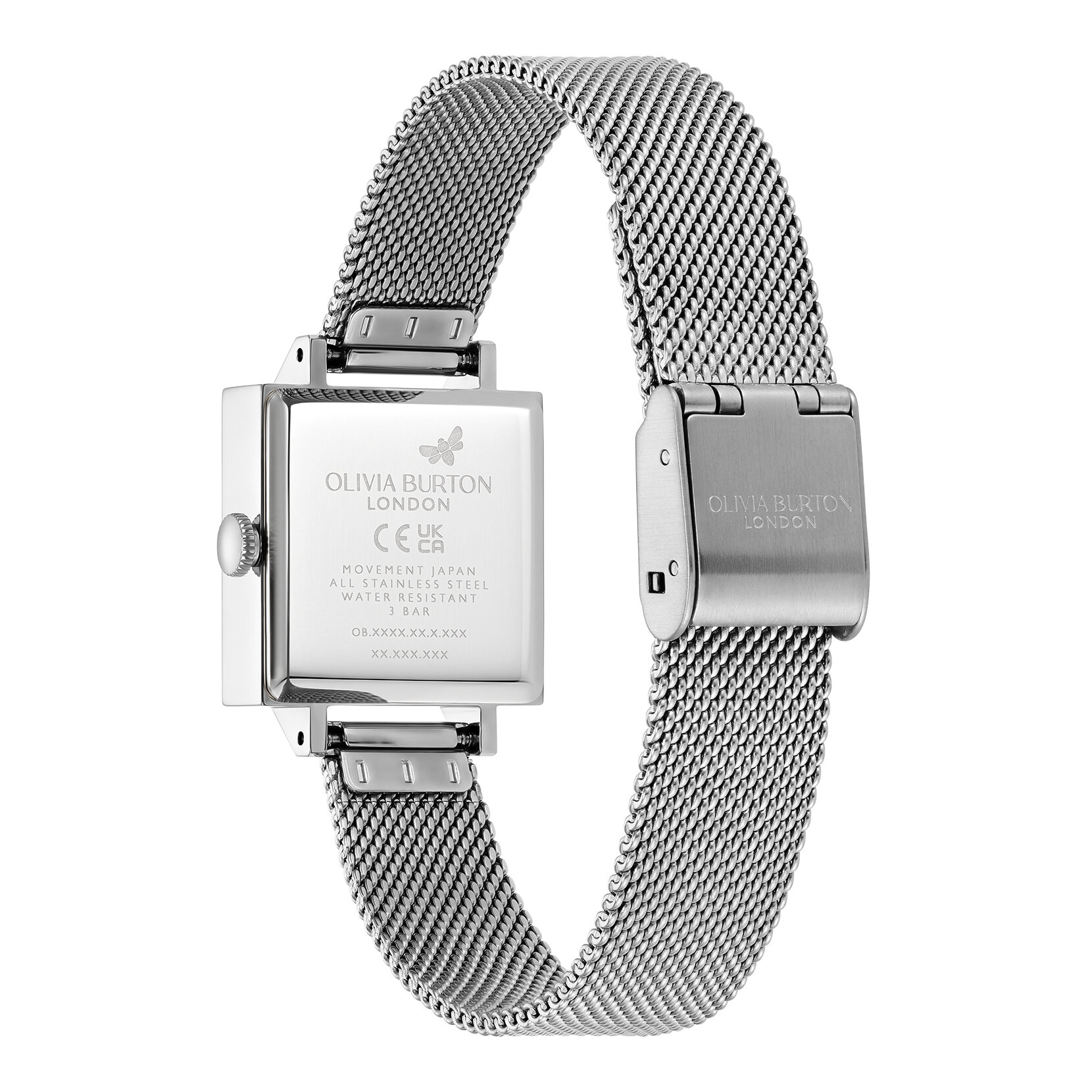 23mm Lucky Bee Blue & Silver Mesh Watch