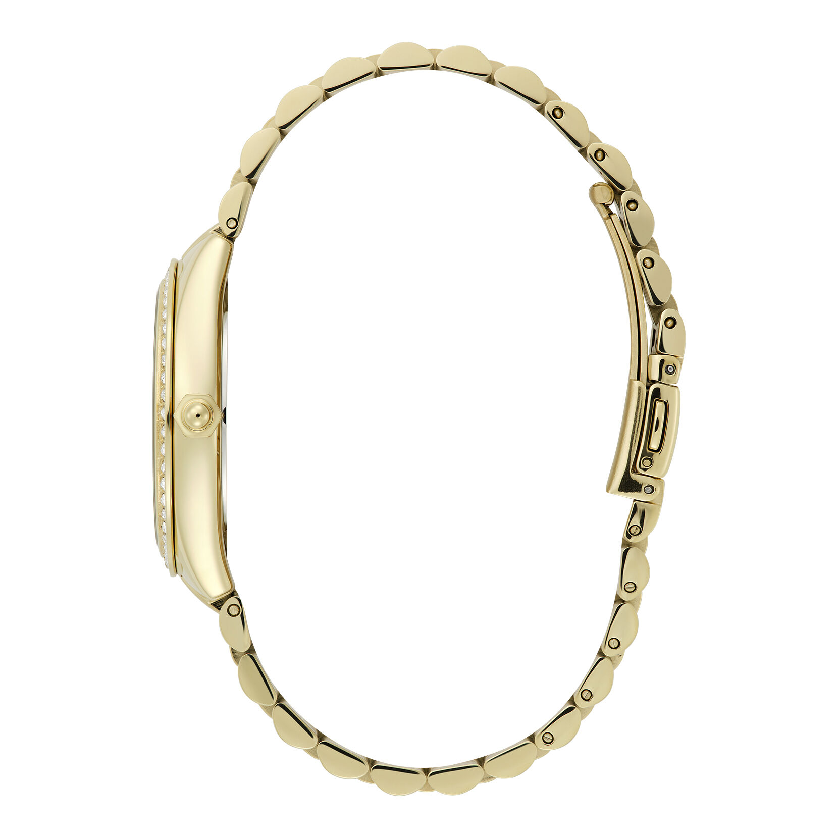 Sports Luxe 34mm Bejewelled Cherry Lacquer & Gold Bracelet Watch