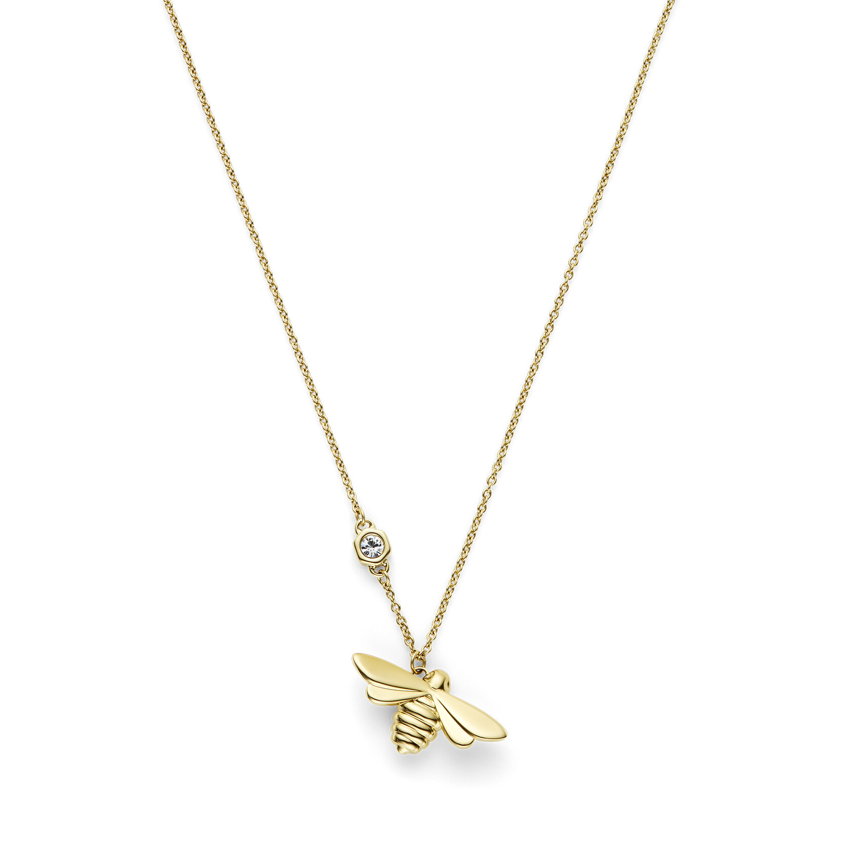 Signature Honey Bee Gold Plated Necklace Olivia Burton London