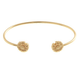 Daisy Open Ended Bangle Gold