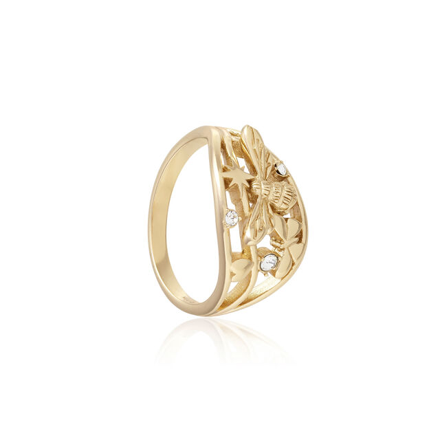 Night Garden Gold Cluster Ring 925 (L)