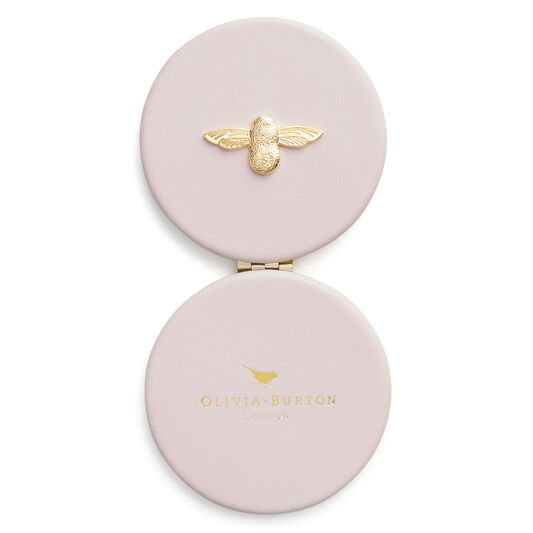 3D Bee Pink & Gold Compact Mirror